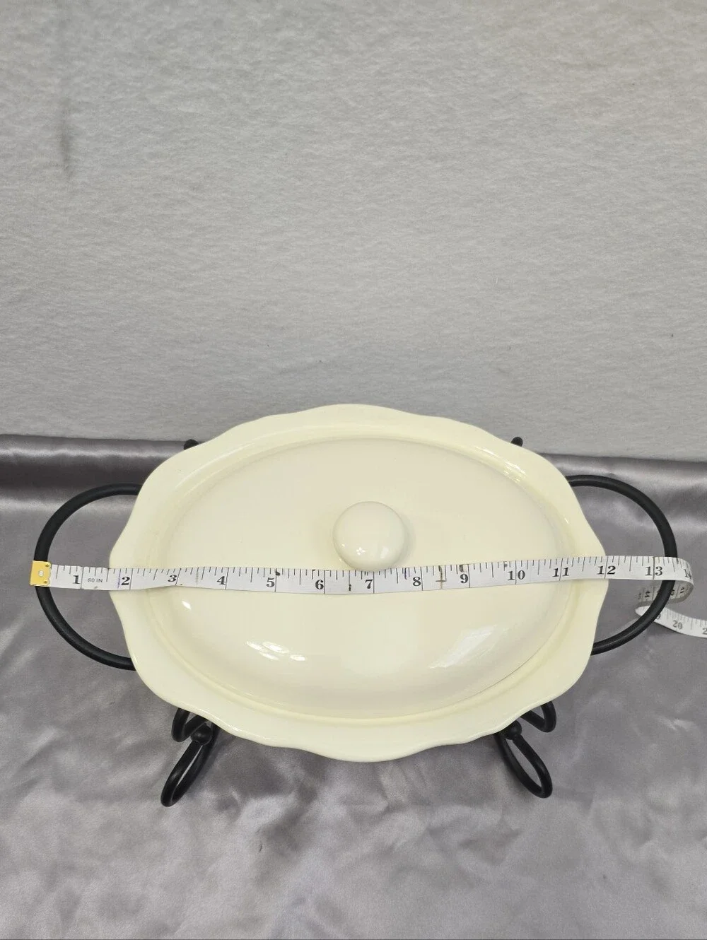 Gail Pittman Hospitality Collection Cream Oval Covered Casserole Dish